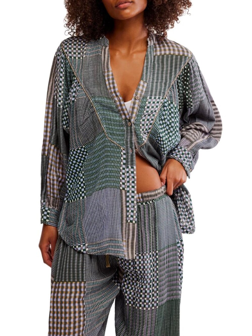 Free People Intimately Night After Night Shirt - M - Picture 2 of 3